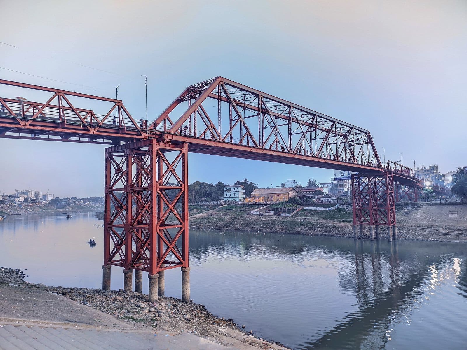 Keane Bridge over the Surma, central Sylhet, near Nirvana Inn
