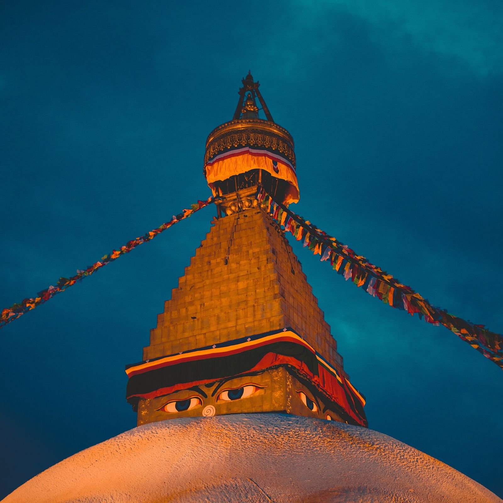 Boudhanath Stupa at night, near Boudha Stupa View Guest House